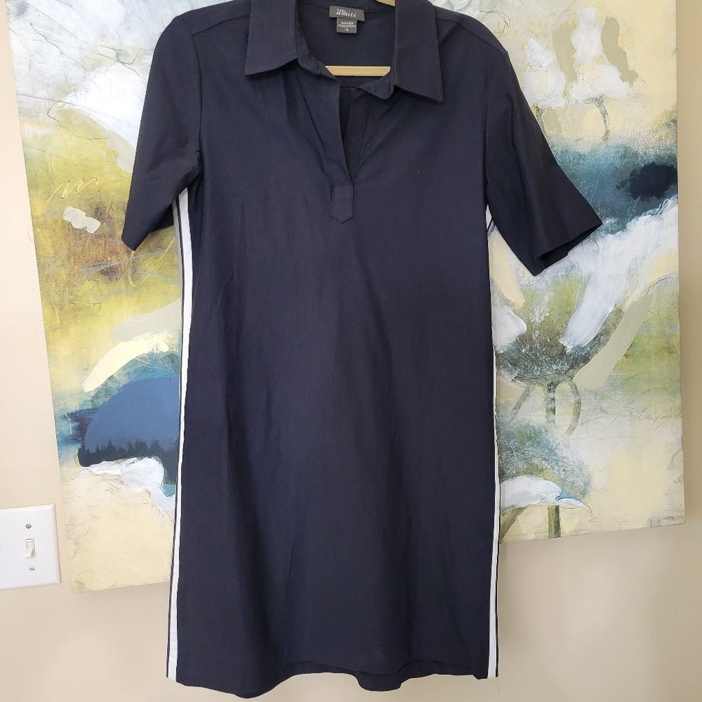 Pure Amici A line dress with racer stripes